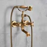 Ensemble de douche de baignoire en laiton antique – vue 3