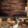Papier peint mural personnalisé effet bois vieilli 3D… – vue 2