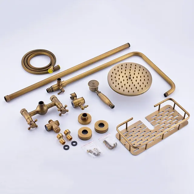 Ensemble de robinets de douche en laiton Antique – vue 7