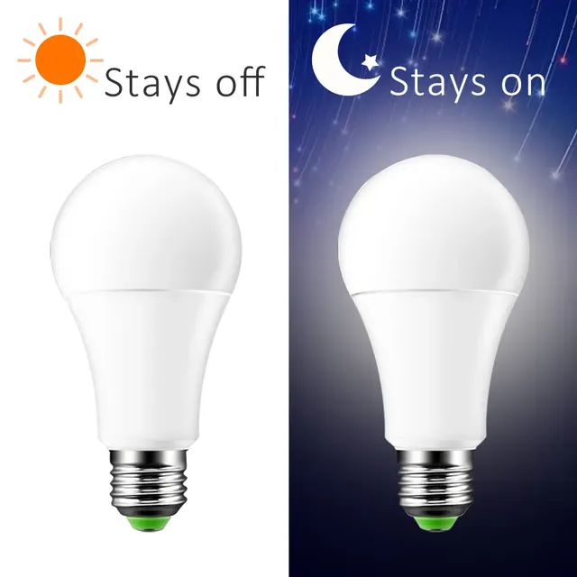 Ampoule de capteur LED inda E27 9W 12W 15W crépuscule…