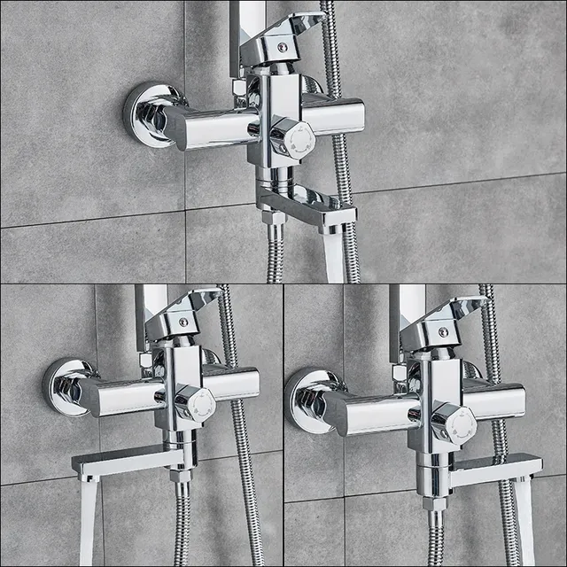 Pommeau de douche à effet pluie noir – vue 5