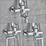 Pommeau de douche à effet pluie noir – vue 5
