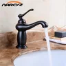 Robinet de lavabo en laiton noir en forme de lampe – vue 2