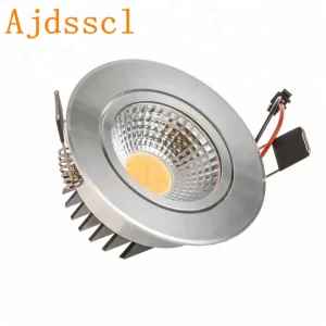 Dimmable LED Downlight COB Spot plafonnier AC85-265V 6W 9W 12W 15W 18WAluminum encastré downlights rond panneau LED lumière