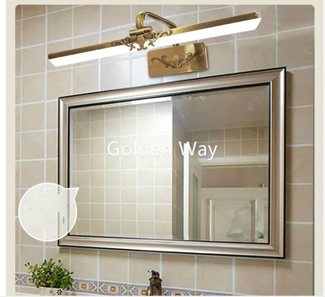 Applique murale luxe rétro étanche bronze doré LED… – vue 4
