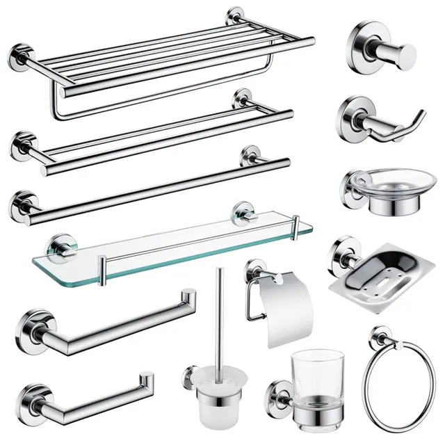 Ensemble accessoires bains muraux acier inoxydable…