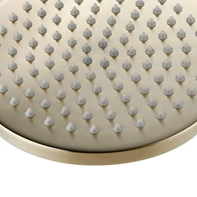 Ensemble de douche rond en laiton mat brossé – vue 3