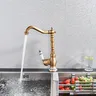 Robinet de lavabo moderne en laiton antique avec poignée… – vue 4