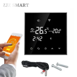 Thermostat à écran tactile professionnel WiFi, contrôleur programmable hebdomadaire pour chauffage électrique, eau, sol, eau, gaz, bomicrophone 99c Thermostat à écran tactile professionnel WiFi, contrôleur programmable hebdomadaire pour chauffage électrique, eau, sol, eau, gaz, bomicrophone 99c