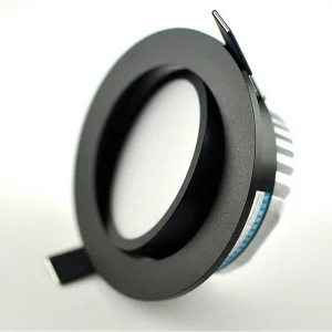 Downlight LED à intensité variable 3w 5w 7W 12w cob LED spot 220V / 110V plafonnier encastré vers le bas lumières panneau LED rond corps noir