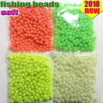 Lot de 300 perles ovales lumineuses en plastique pour la pêche, leurre phosphorescent de couleur rouge, jaune, blanc et vert mm x mm