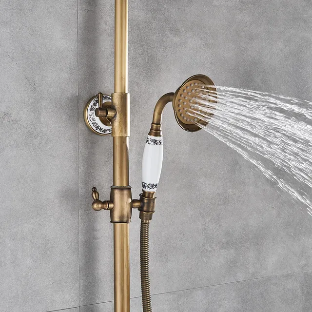 Ensemble de robinets de salle de bains et douche en laiton – vue 3