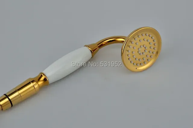 Pommeau de douche à main en laiton finition or PVD-TI – vue 2