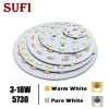 Panneau lumineux SMD haute puissance, panneau lumineux, lampe pour plafond d&rsquo;ampoule LED, PCB avec LED, 3W, 5W, 7W, 9W, 12W, 18W, luminosité 5730