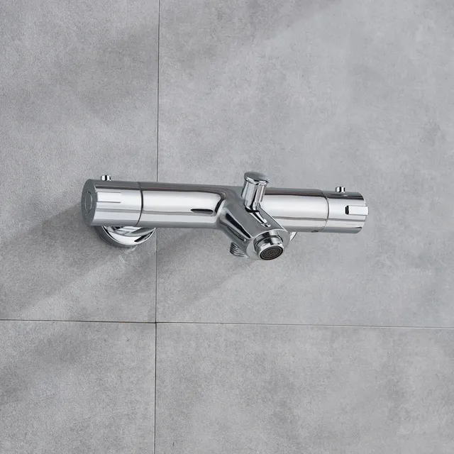 Colonne douche thermostatique mitigeur mural chromé… – vue 6