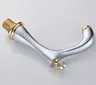 Robinets de lavabo en laiton poli Chrome or – vue 5