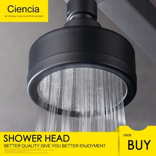 Pommeau Douche Rond Grande Noir Mat Acier Inoxydable Pluie Jets Fins…