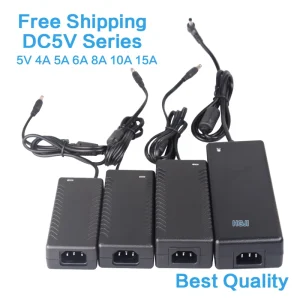 Adaptateur secteur AC DC pour routeur, décodeur LED Stip moderne, 5V, 4A, 5A, Snap8A, 10A, 15A, 20A, 25A, 30A