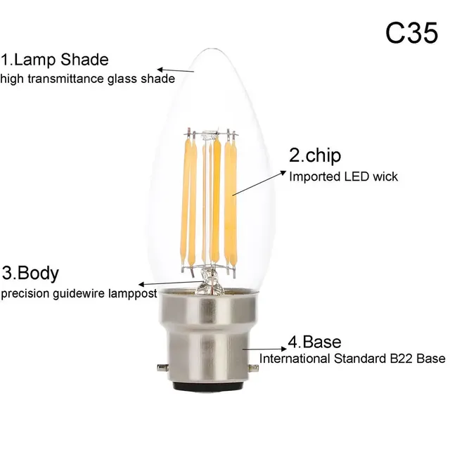 Ampoules LED Edison à baïonnette B22 – vue 5