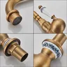 Robinet de lavabo moderne en laiton antique avec poignée… – vue 6
