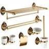 Ensemble d'accessoires de salle de bain en laiton – vue 2