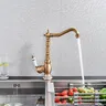 Robinet de lavabo moderne en laiton antique avec poignée… – vue 3