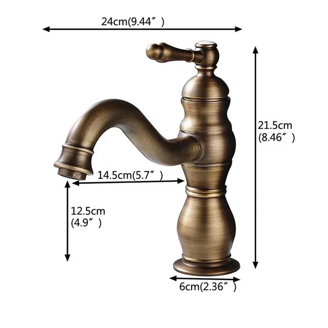 Robinet de lavabo en Nickel brossé à poignée unique – vue 7