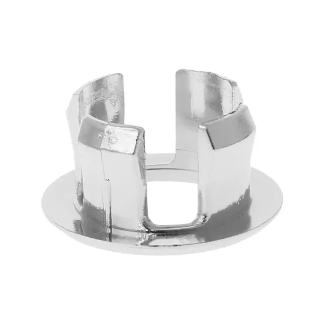 Anneau débordement lavabo plastique chromé rond clips… – vue 3