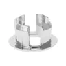Anneau débordement lavabo plastique chromé rond clips… – vue 3