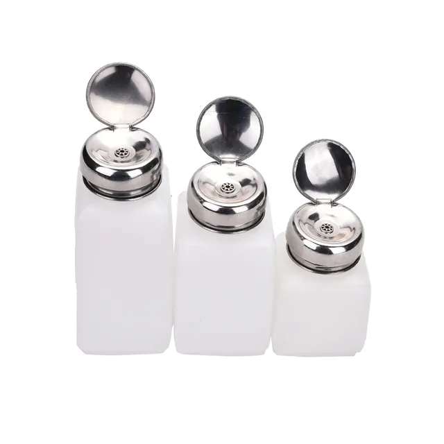 Bouteille pompe dissolvant vernis ongles plastique blanc… – vue 2