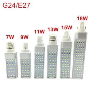 Ampoule led épis de maïs, lampe led E27 G24 SMD 2835 180 degeree AC85-265V 7W 9W 11W 13W 15W 18W 25/35/40/50/60/64led