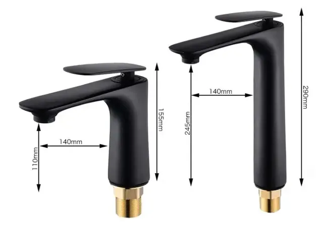 Robinet de salle de bain à poignée unique – vue 7