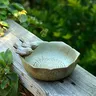 Céramique émaillée vert pâle rétro rustique fleurie… – vue 1