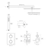 Bursh-Ensemble de douche thermostatique doré – vue 3