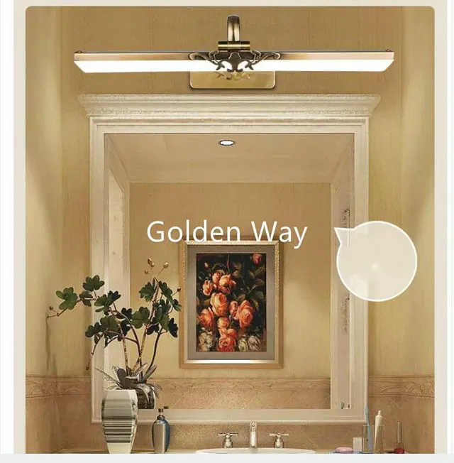 Applique murale luxe rétro étanche bronze doré LED… – vue 3