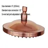 Pommeau douche effet pluie cuivre rouge antique rond… – vue 4