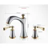 Robinets de lavabo en laiton poli Chrome or – vue 6