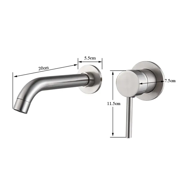 Senlesen robinet de lavabo noir – vue 3