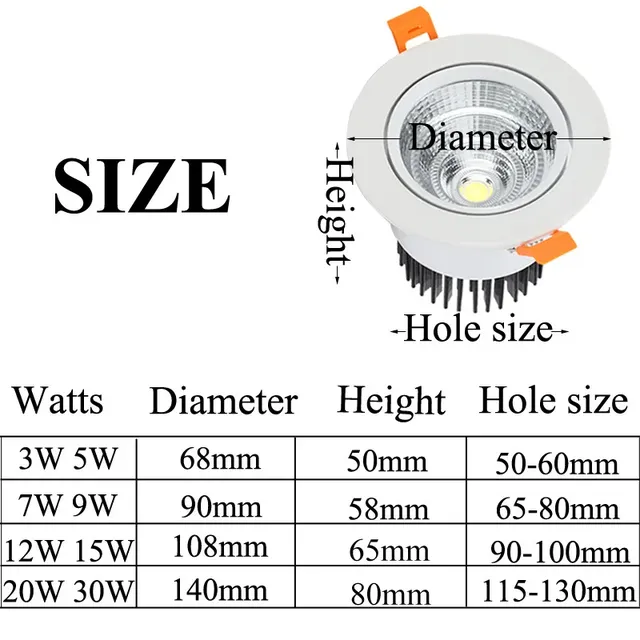 Spot Lumineux LED Circulaire Encastrable avec… – vue 2