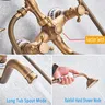 Robinet de baignoire en laiton Antique mural 30 cm Long… – vue 5