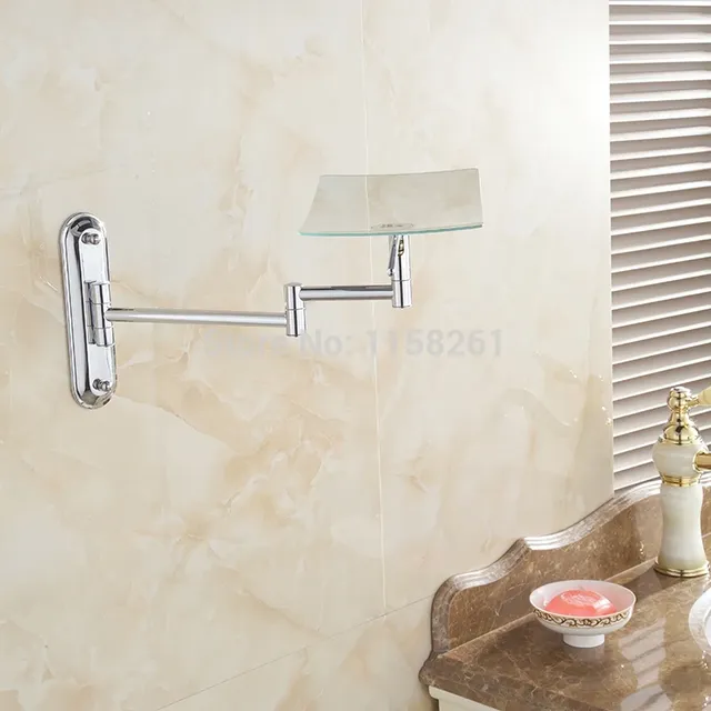 Miroirs de bain pliants en laiton chromé – vue 3