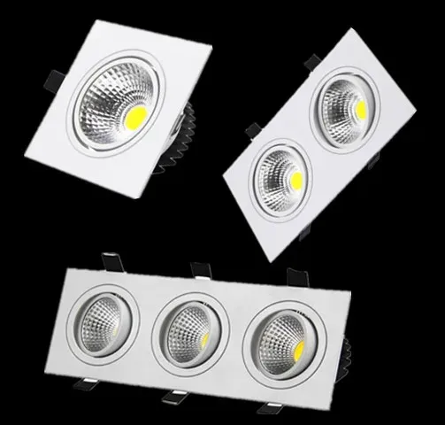 Spot Lumineux LED Carré à Intensité Réglable de 7W