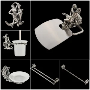 ensemble accessoires salle bain mural baroque romantique alliage aluminium étain antique anneau porte serviette papier hygiénique brosse toilette fixation murale ensemble accessoires salle bain mural baroque romantique alliage aluminium étain antique anneau porte serviette papier hygiénique brosse toilette fixation murale
