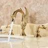 Robinet de salle de bain de luxe en laiton en forme de… – vue 3