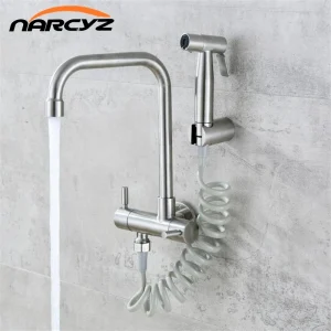 Planspray froid horizontal ensemble buse de bidet double contrôle 304 acier inoxydable dans le mur Planspray cuisine XT-180 Planspray froid horizontal ensemble buse de bidet double contrôle 304 acier inoxydable dans le mur Planspray cuisine XT-180