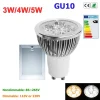 Ampoules LED GU10 super lumineuses, projecteurs LED à intensité variable, lampes blanches naturelles chaudes et froides, 3W, 4W, 5W, 110V, 220V, 1PC