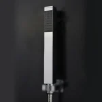 Pomme de douche à main, accessoires de robinet de salle de bains, produits en laiton massif chromé carré, pommes de douche à main