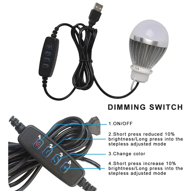 Ampoule LED à intensité variable avec interrupteur… – vue 3