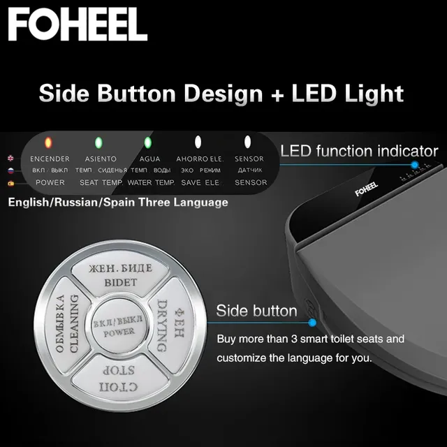 FOHEEL-Juste de siège de toilette intelligente – vue 5