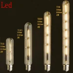 Ampoule LED Edison rétro Vintage 220V, Tube E27, jaune chaud/blanc chaud, Filament, 2W 3W 4W 6W